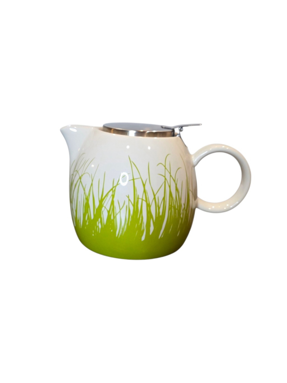 Tea Forté PUGG Ceramic Teapot 24oz Loose Leaf Tea Infuser Spring Grass Green